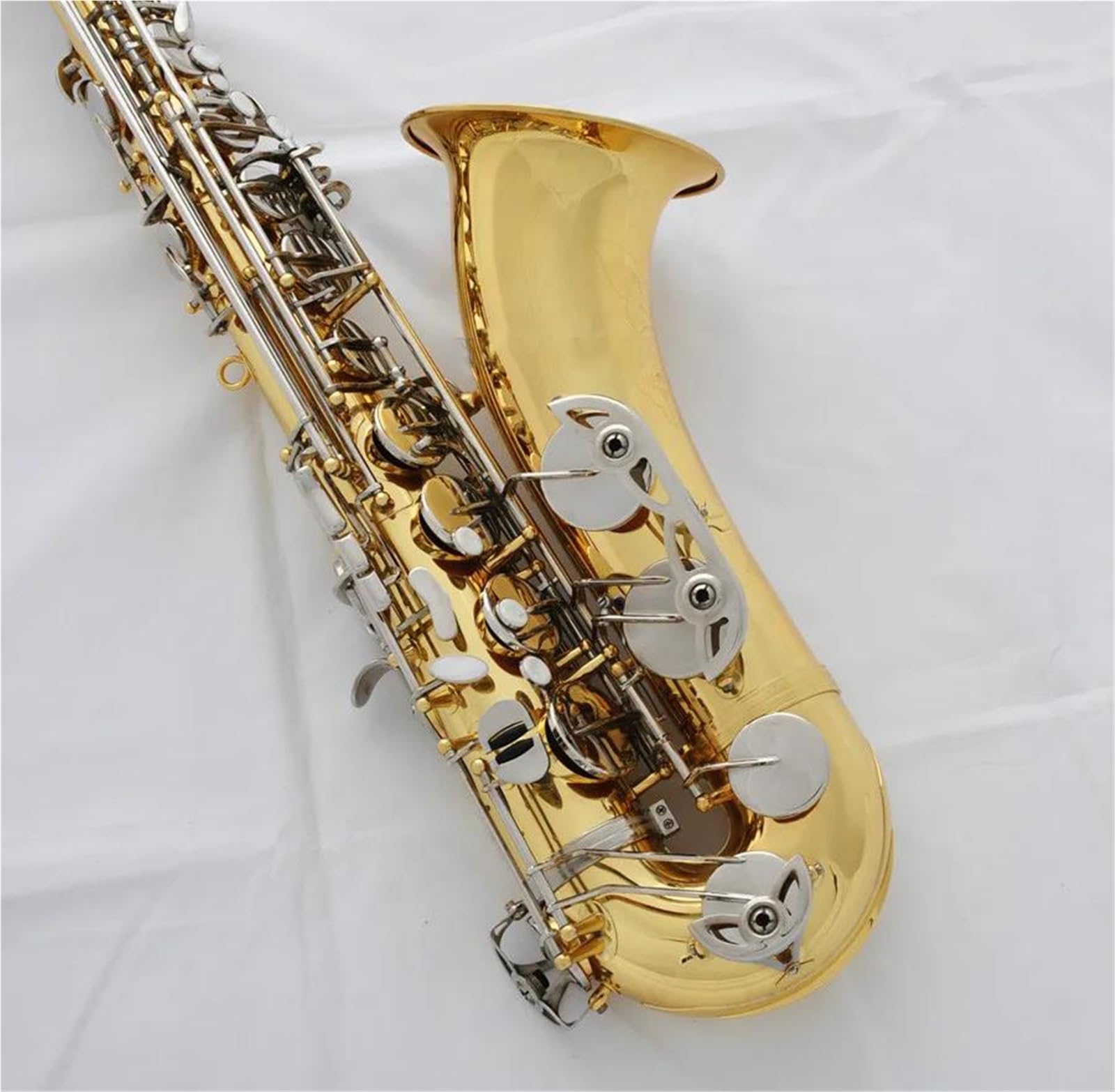 Dwutonowy Saksofon Tenorowy High Bb F Z Metalowym Ustnikiem Saksofon