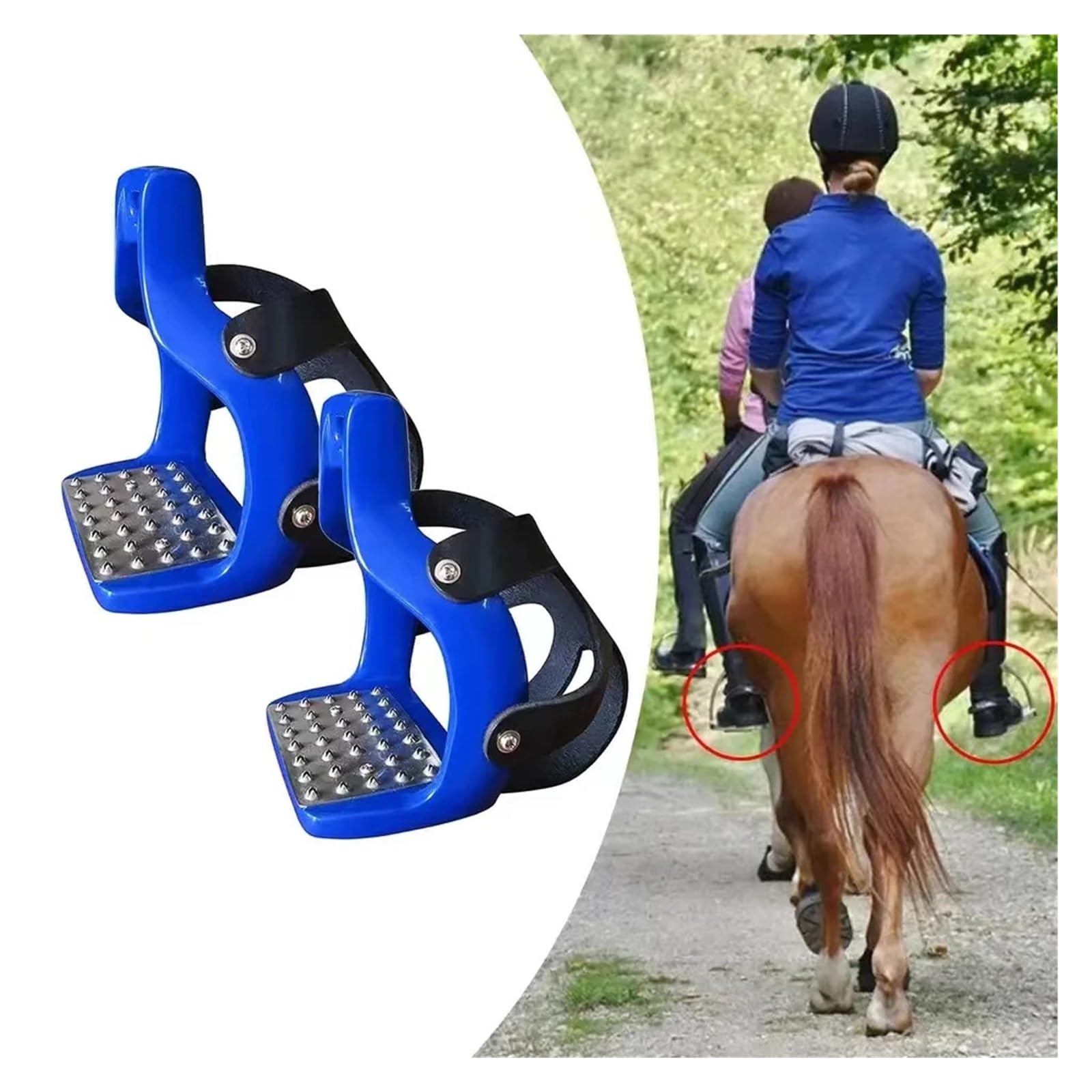 1 Paio Di Staffe Sicurezza for Equitazione In Alluminio Pressofuso | Sella Da Equitazione Con Pedale Di Copertura In Rete Pedale Da Sella For Cavallo Antiscivolo(Red)