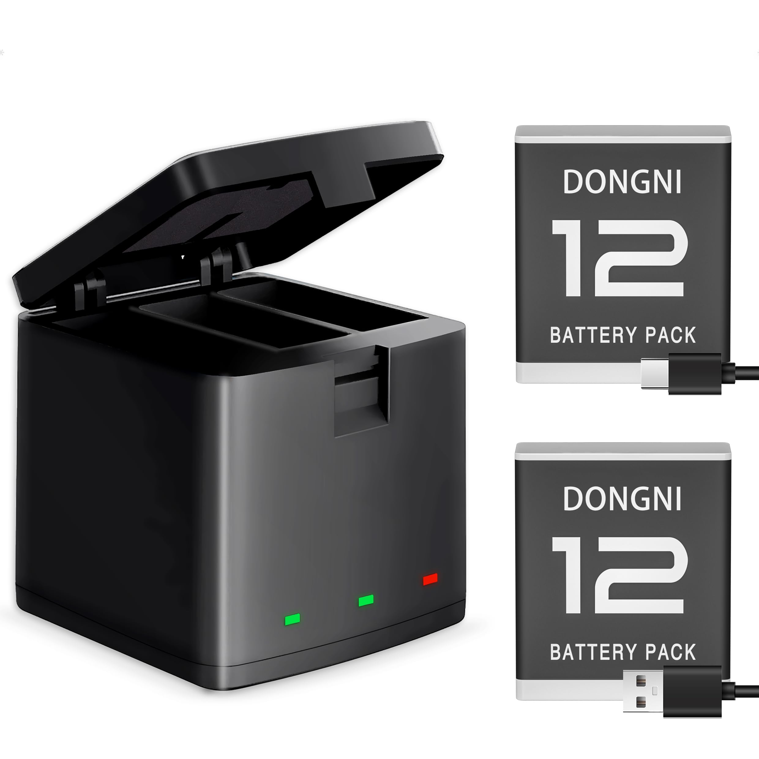 Amazon.com : 2-Pack 1800mAh Replacement Battery for Gopro Hero 12 