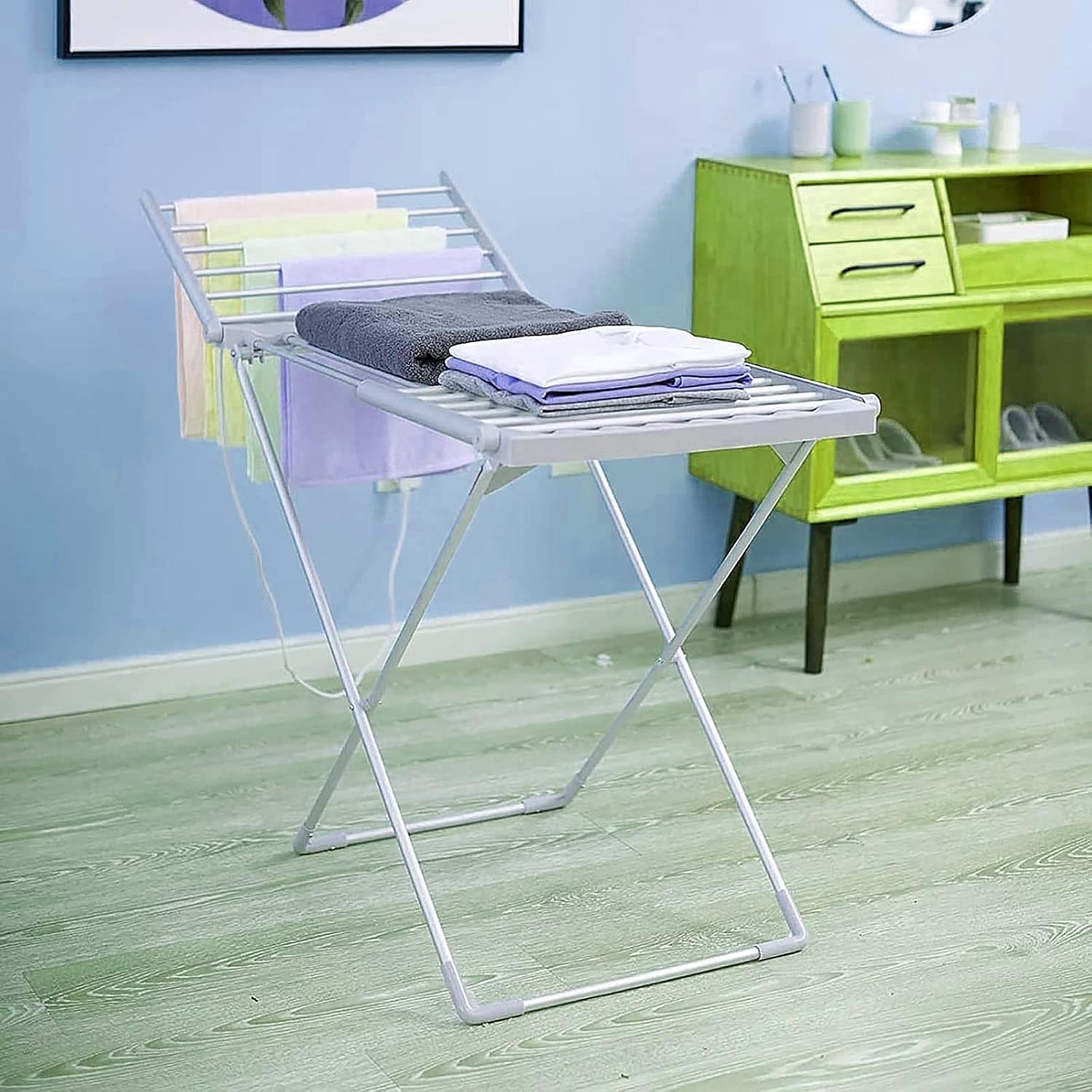 Multifunctional Heating Clothes Airer Dryer, Portable Foldable Drying