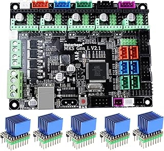 APAAZO Makerbase MKS Gen_L V2.1 Motherboard 3D Printer Control Board Support TMC2209 TMC2208 Uart Mode Compatible With 3D Printer Gen L V1.0 Mainboard (Color : V2.1 Add 5pcsTMC2209)