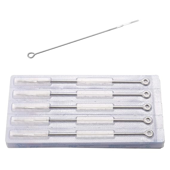Tattoo Needles,New Star Tattoo Box Of 50#12 7F Pro Flat Shader Premade Sterile Tattoo Needles Supply 1207F