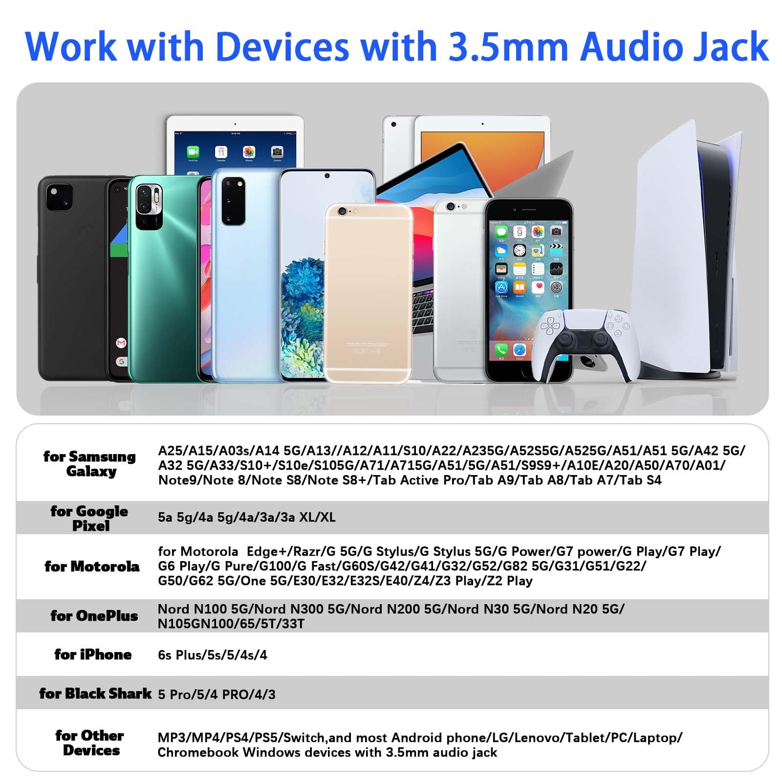 Auriculares con cable con gancho para la oreja para micrófono, auriculares deportivos de 3,5 mm de largo, 1,8 m de largo, con cable para iPad, iPod, teléfonos móviles, portátiles, auriculares
