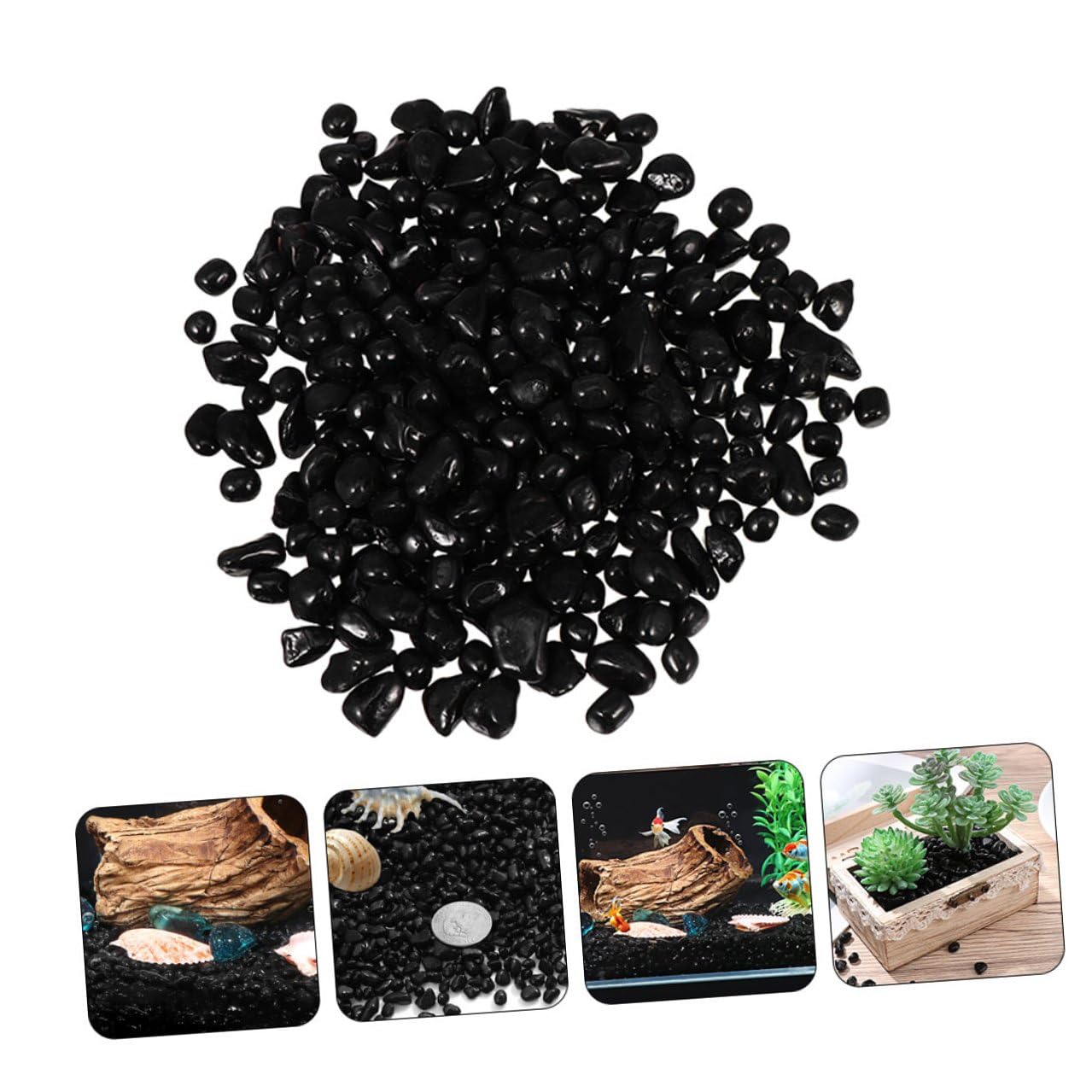 Alipis Ghiaia per Acquario Nero Perla 1900G Rocce Levigate di Argilla per Decorazione Paesaggistica Acquari Ciottoli Naturali per Habitat Pesci e Gamberetti