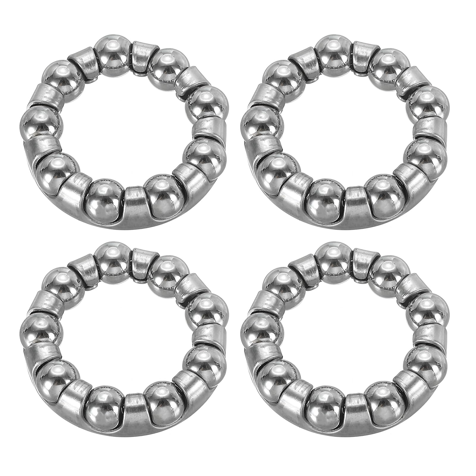 PATIKIL Cuscinetto a Sfera per Pedivella Bici 1/4" x 9 Sfere, 4pz Cuscinetti Bicicletta in Acciaio Inossidabile Ricambi Accessori per Movimento Centrale Bici Montagna Strada, Argento