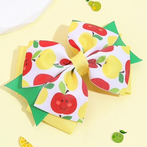 Miniatura 6 de Pinza de lazo de pelo de fresa para niñas, pasadores de pelo de frutas con cinta de fresa BBG24 (juego de lazo de fruta F4)