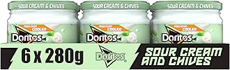 Doritos Sour Cream & Cool Chive Vegetarian Dip, Perfect for Sharing 280g (Case of 6)