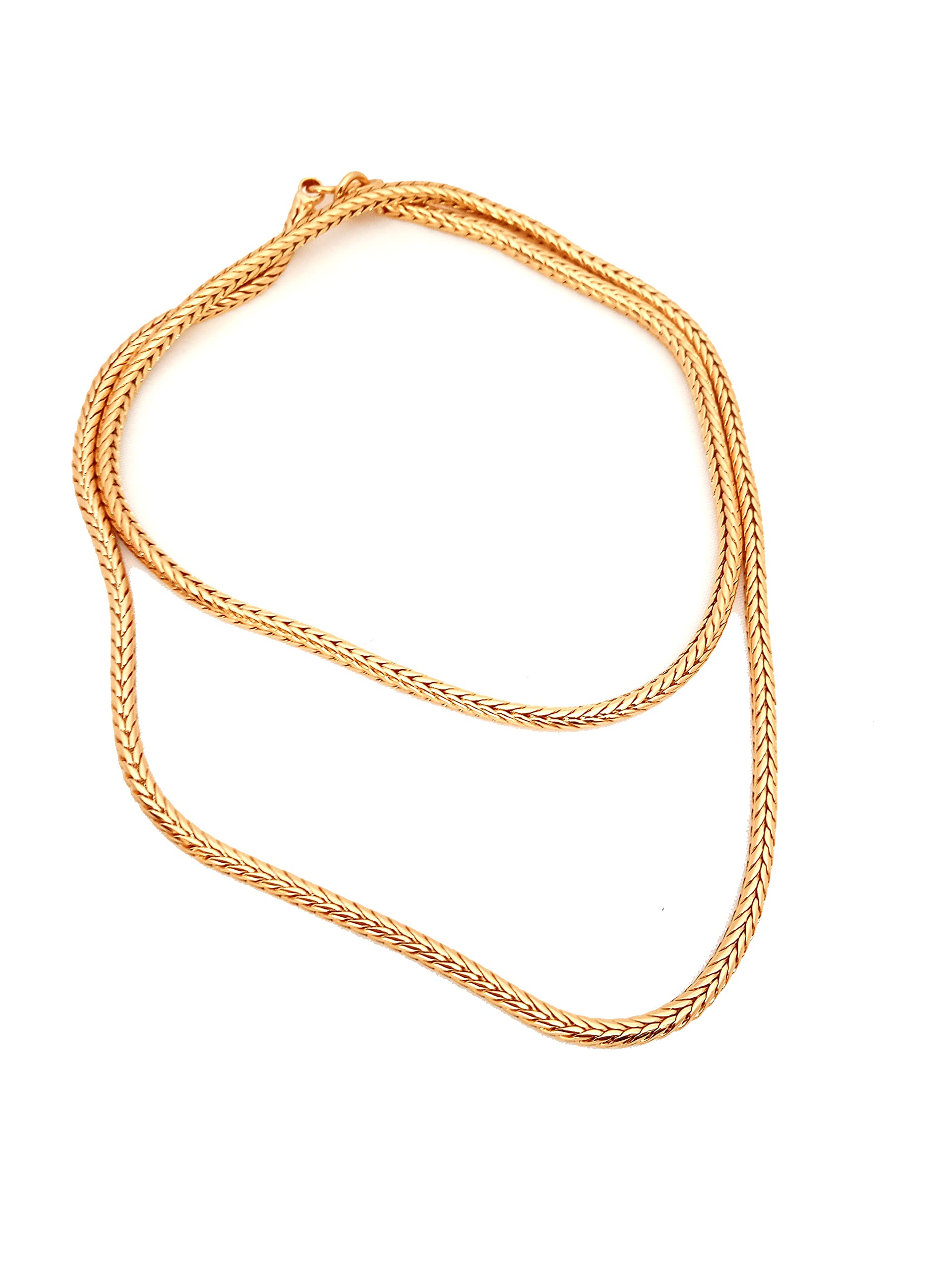 Royal Covering - 1 Gram Gold Plated Thaali Kodi/Thaali Chain For Women and Girls, Size - 24" Inch, Thickness - 3mm (B09W9ZCVVG) Amazon Price History, Amazon Price Tracker