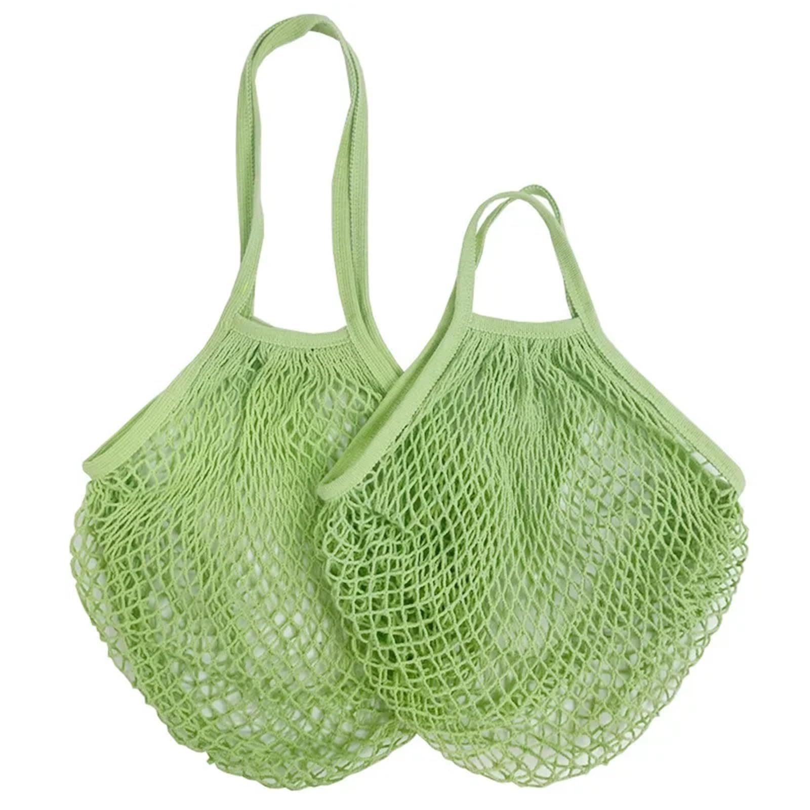 20 bolsas de compras reutilizables de algodón para almacenamiento de frutas y verduras, bolsa de malla plegable para bolsa lavable, portátil, bolsa de verduras respetuosa con el medio ambiente