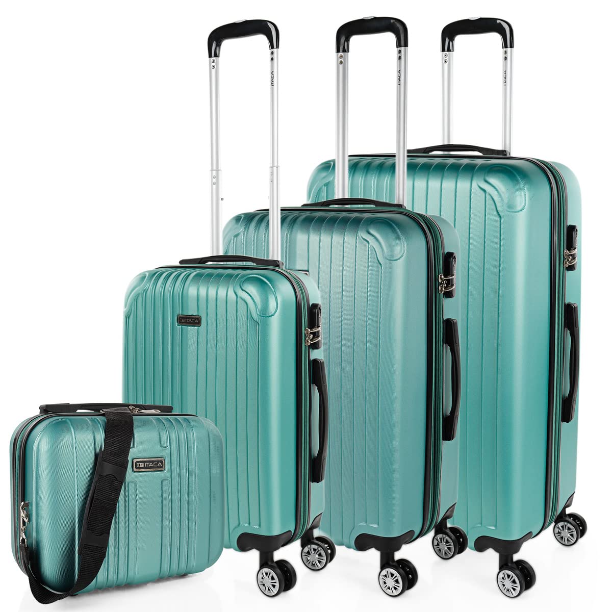 ITACA - Maletas Grandes De Viaje Rígidas Ligeras con 4 Doble Rueda 360° Maleta Grande 23 Kilos Alta Resistencia Extensible Maleta XL Duradera, Mandarina — view 49