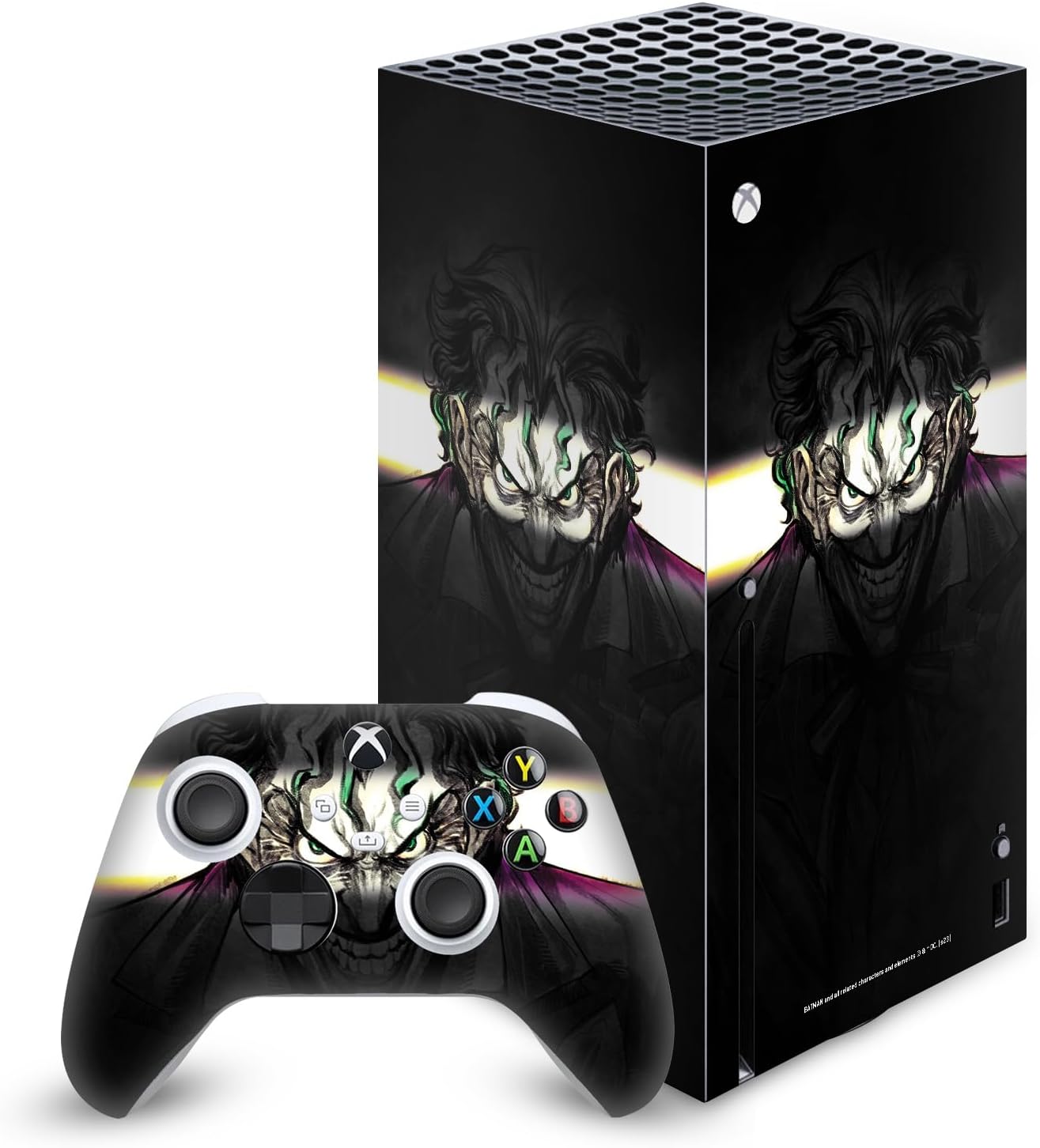 Head Case Designs Officially Licensed The Joker DC Comics Arkham Asylum Character Art Vinyl Sticker Gaming Skin Decal Cover Compatible With Xbox Series X Console and Controller Bundle