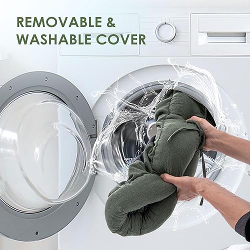 Miniatura 7 de Cama ortopédica para perros grandes, sofá cama para mascotas con espuma de jaula de huevos, cojín de 4 lados, funda extraíble lavable y parte