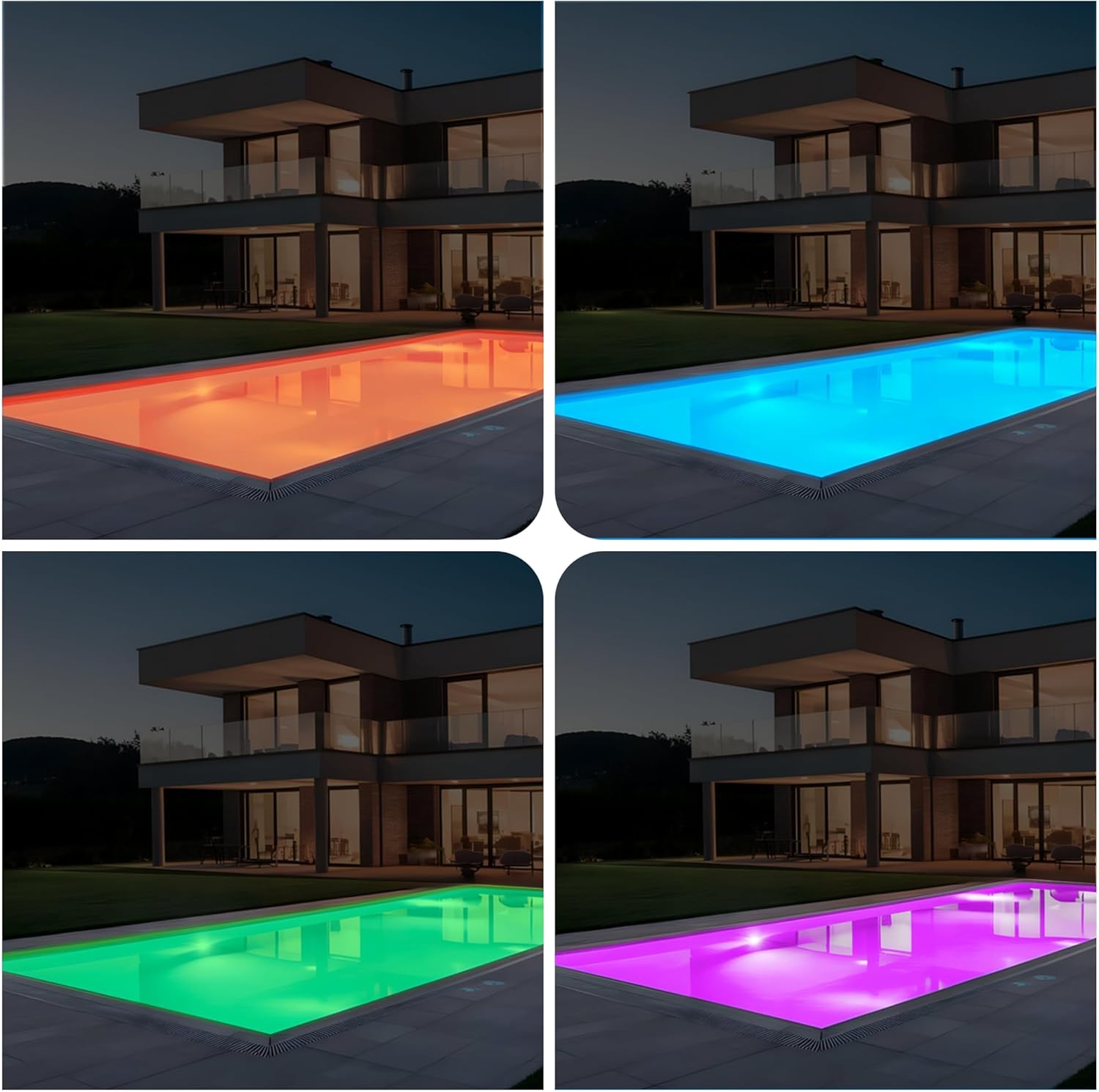 LyLmLe Pool Light for Inground Pools, 35W 12V RGBW LED Multicolor Inground Pool Light 12 Color Lights Show & 12 Fixed Color, Underwater Lights with Transformer & Controller for 10" Niche, 50ft Cord