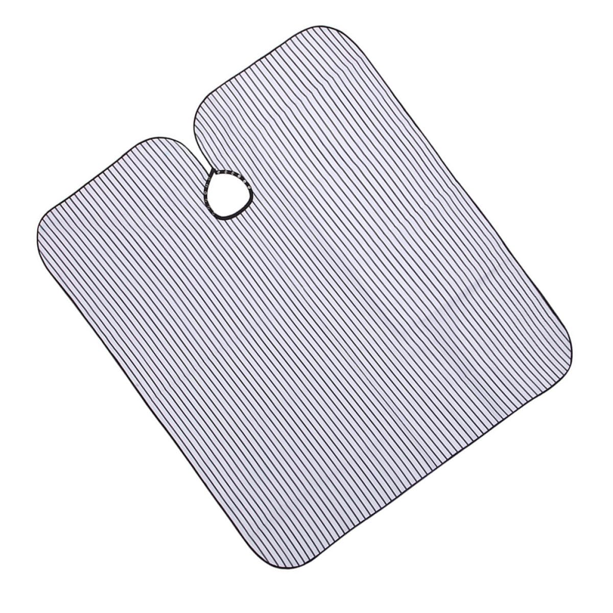Tofficu Parrucchiere in Panno Leggero e Resistente Chiusura a Bottone Automatico, Grembiule per Taglio Chioma a Righe Bianche e Nere, Protezione per Tintura e Permanente, per Saloni