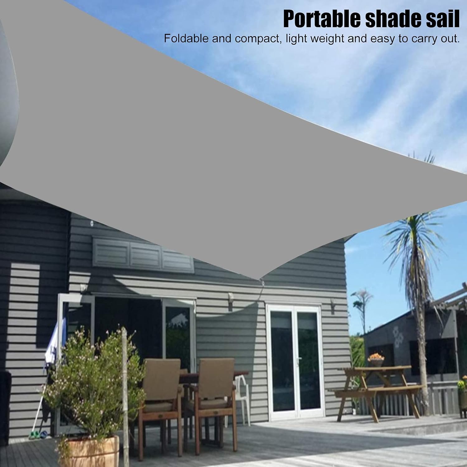 Rectangle Sun Shade, Reinforced Grommet Edges (4 * 5 Meters image 4