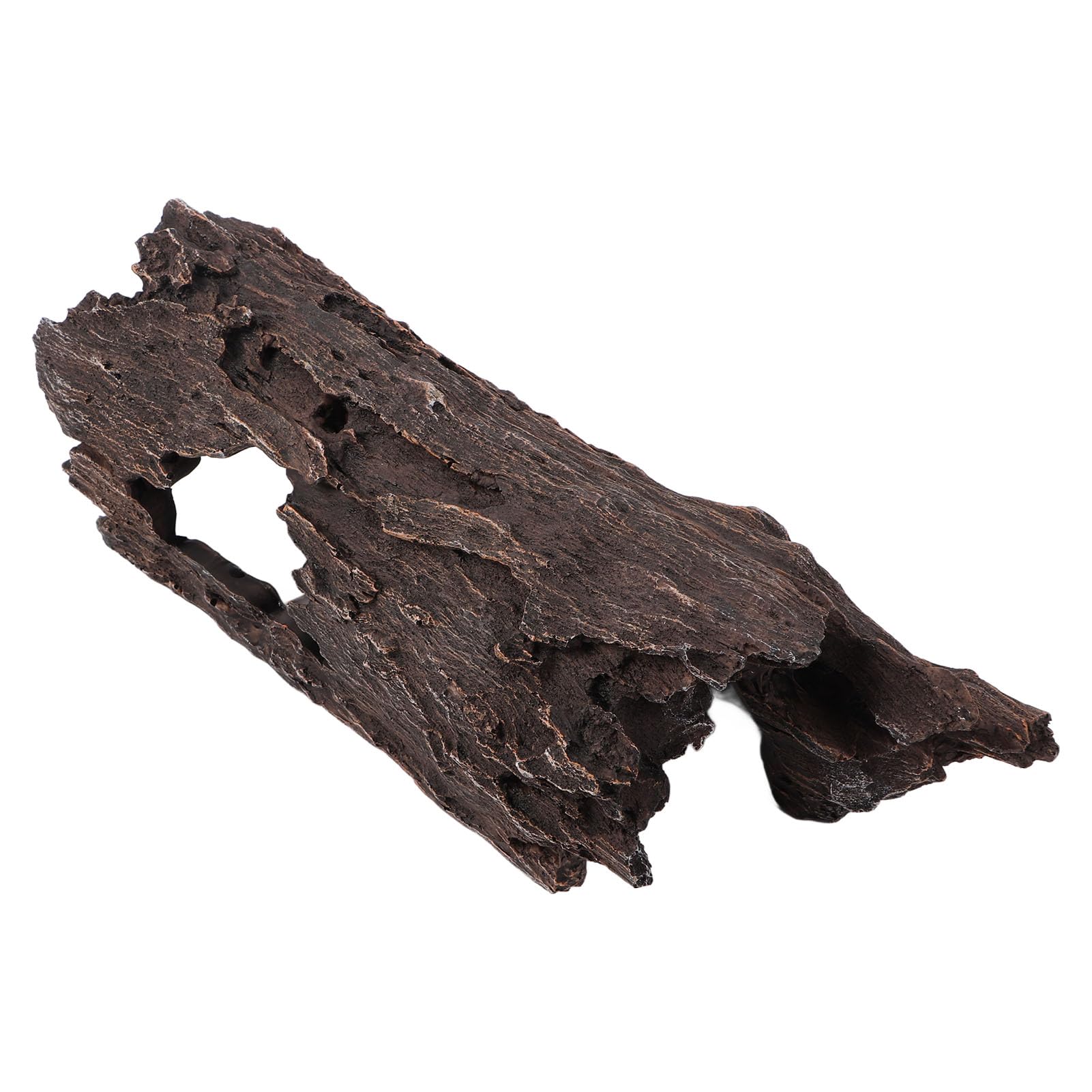 Decorazioni per acquari in legno di resina Tronco d'albero cavo per forma di corteccia di rettili