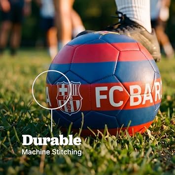 Maccabi Art Officially Licensed FC Barcelona Soccer Ball Size 5 Barca Training Football, Durable Panels, Team Crest Logo, Indoor/Outdoor