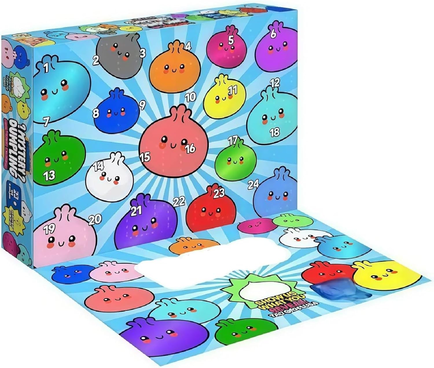 Dumpling Squishy, 2026 Squishy Dumpling Mystery Advent Countdown Calendar, 24 PCS Random Surprise Squishies Toys, Stress Relief Sensory Fidget Toy for Anxiety Relief Hand Relax, Birthday Gifts (1Pcs)