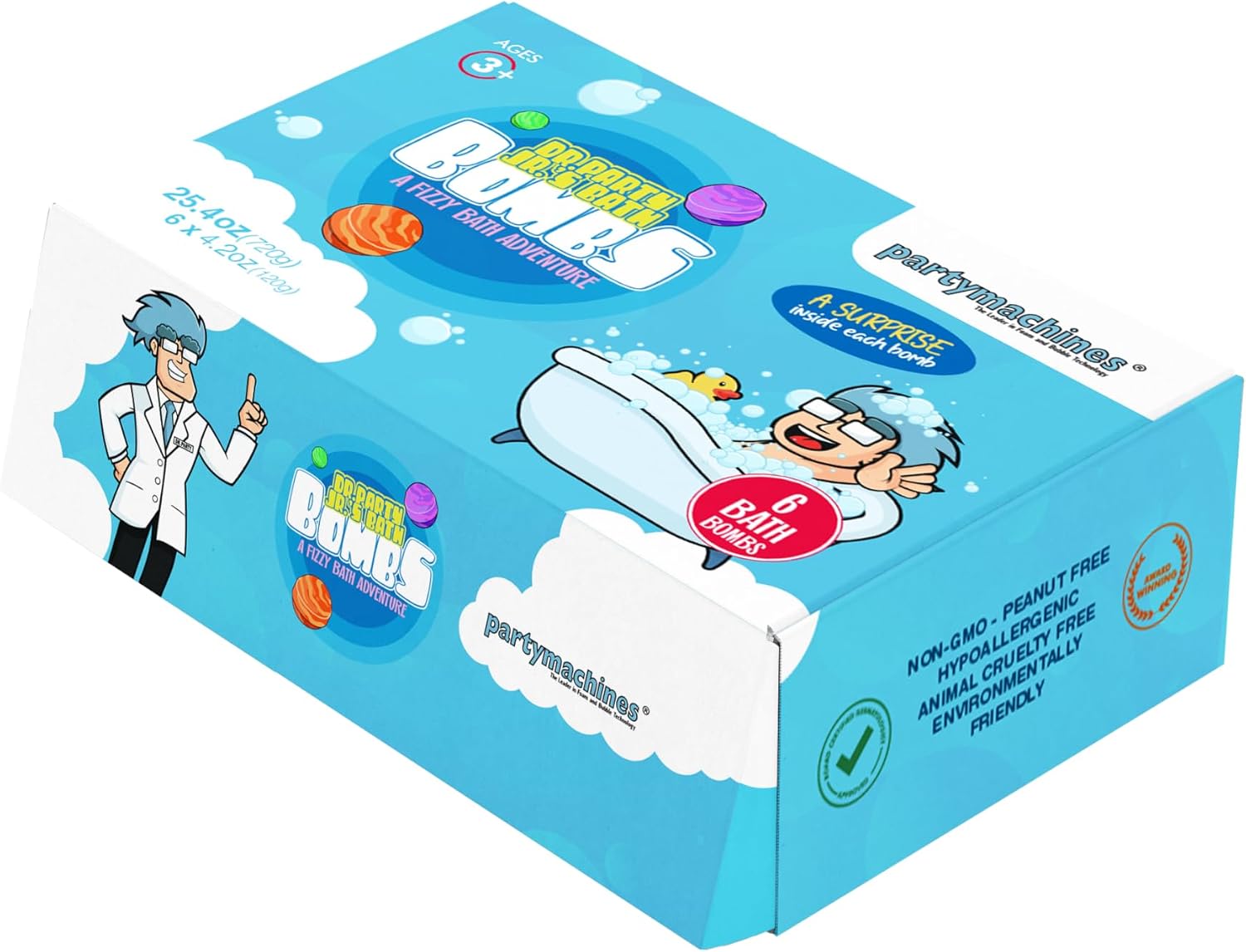 Kids Bath Bombs – 6 Colorful, Dermatologist Approved by Dr. Party