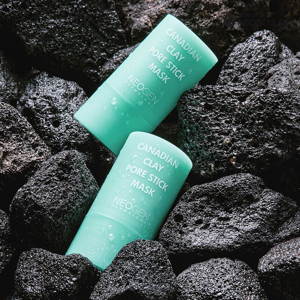 DERMALOGY by NEOGENLAB Canadian Clay Pore Stick Mask, 28g (0.99 oz) – Minimizes Pores, Removes Blackheads & Excess Sebum, Glacial Mud & Colloidal Clay, Korean Skincare