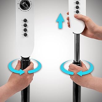 Duronic Pedestal Fan FN45 | Oscillating/Rotating | Three Speed Settings | Floor Standing | Height Adjustable | 16 Inch Tilting Head | Timer Function | Electric 60W | Home/Office Cooling For Summer