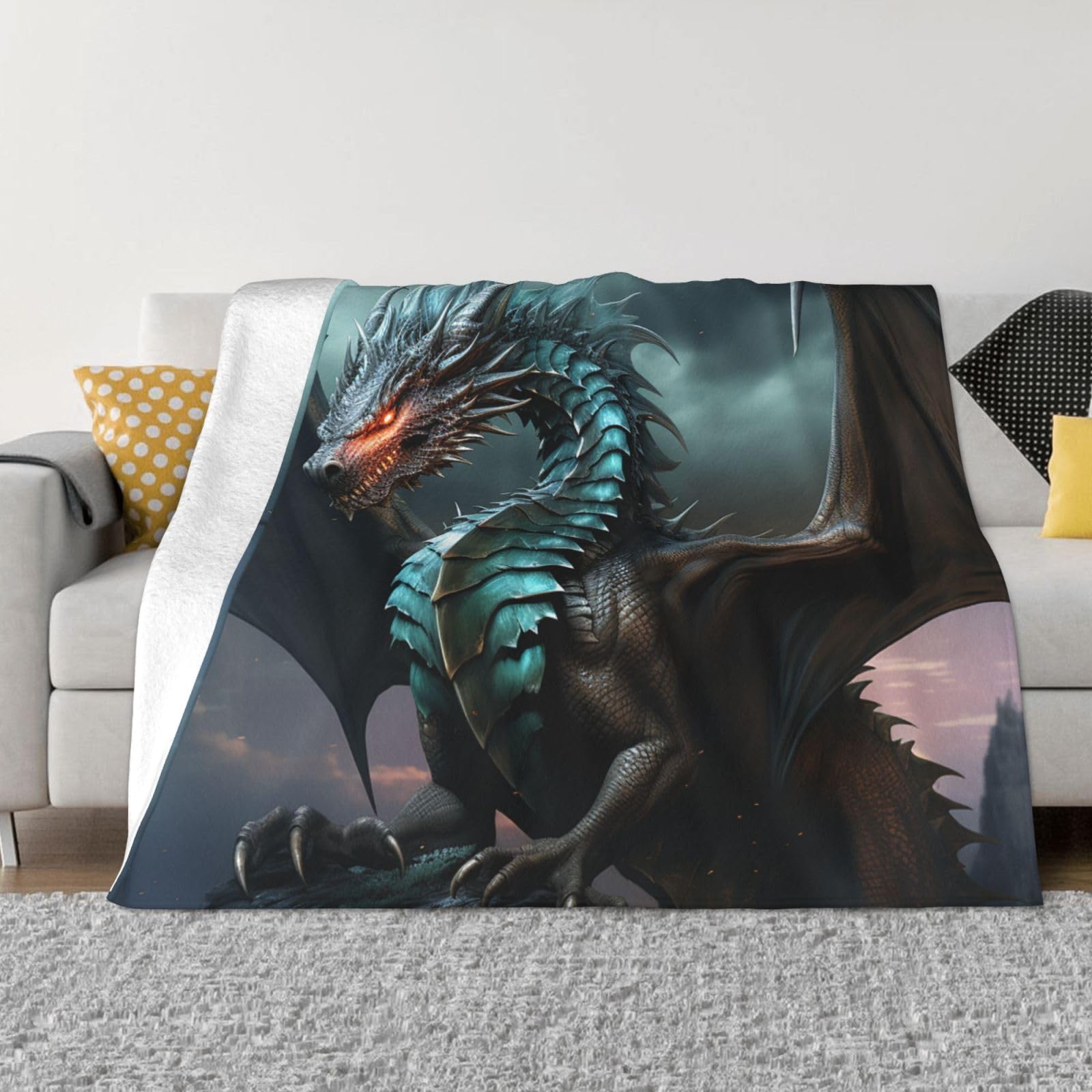 Couverture en micro polaire 152x127 cm flanelle légère pour canapé