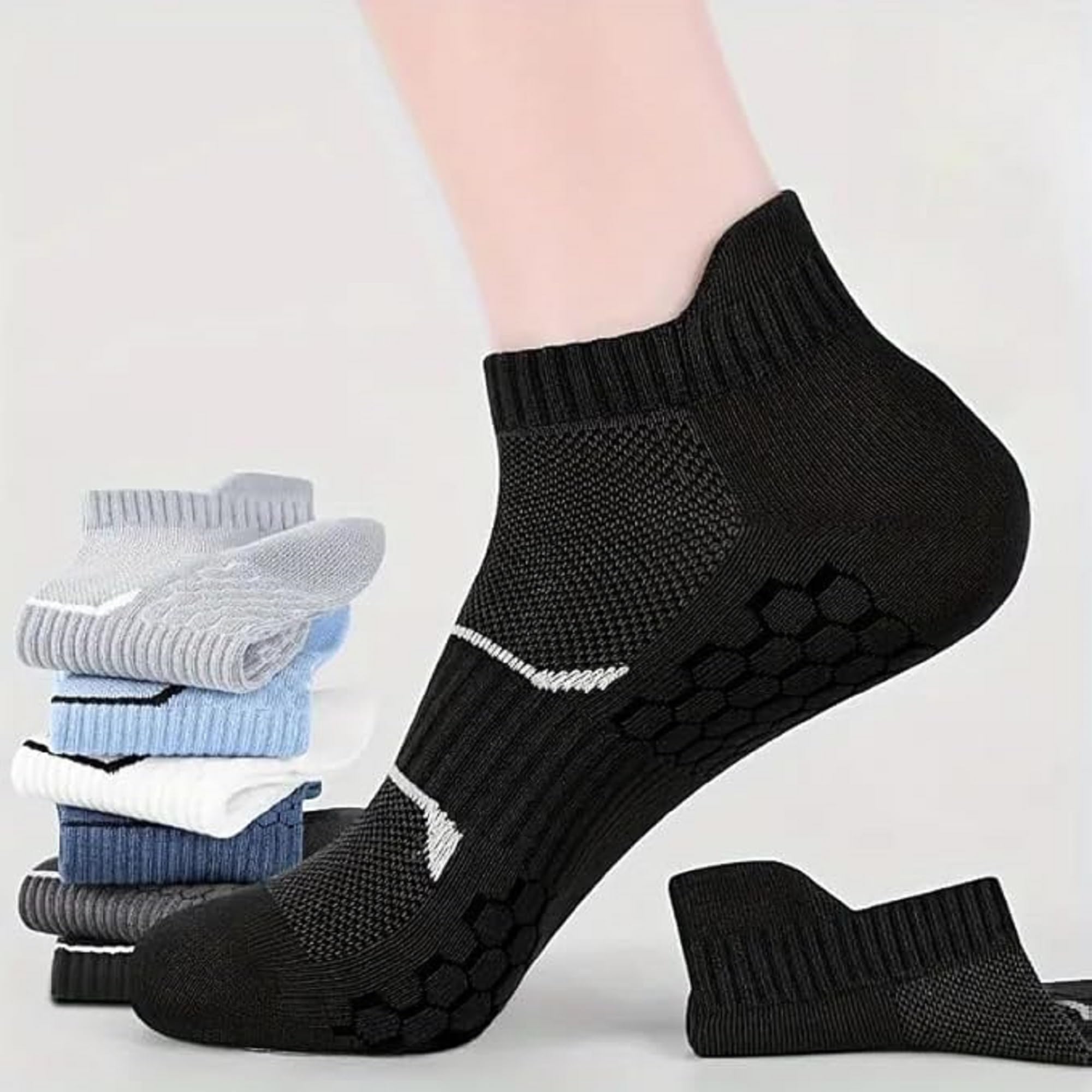DIVUE Ankle Length Socks For Men And Women Free Size Pack of 6 | Made With Cotton Breathable, Anti Odour & Moisture Absorbent Combed cotton unisex Cute Multicolor design (Multi Color) - Image 8 thumbnail