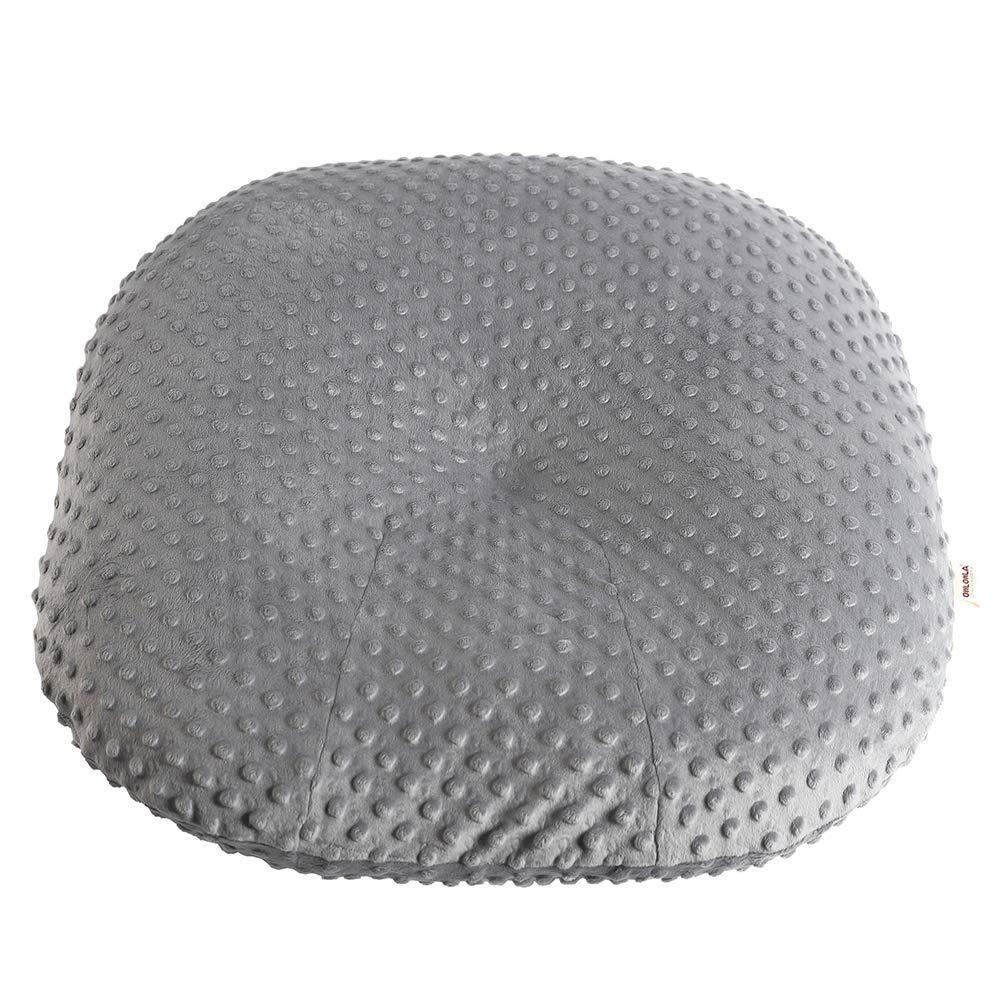 OWLOWLA Newborn Lounger Cover,Minky Removable Slipcover Fits Newborn Lounger for Baby Boy Girl(Gray)