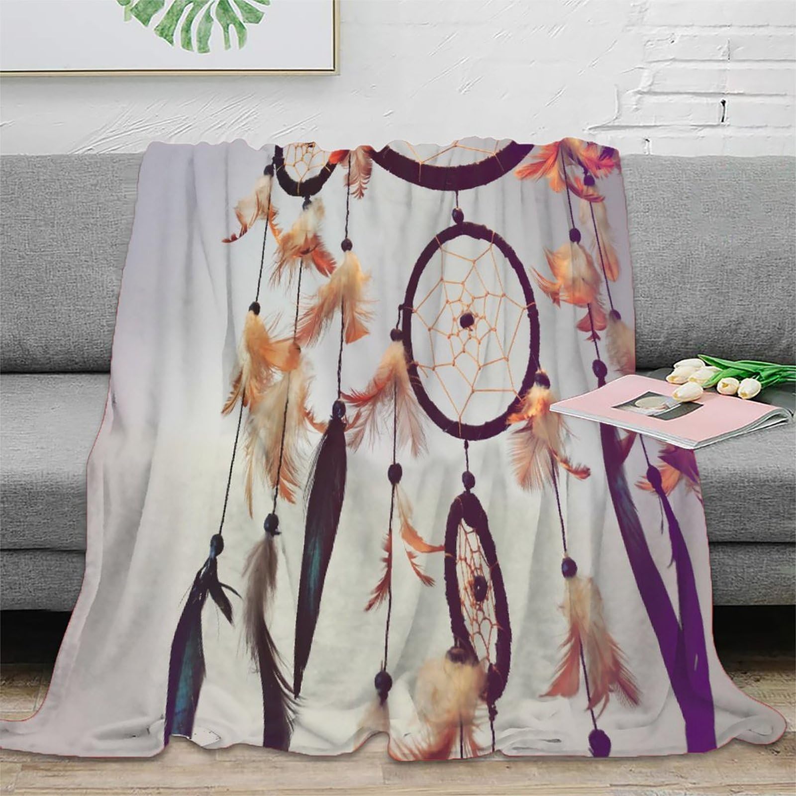 3D Druck Traumfänger Decke Mikrofaser Wohnkultur Traumfänger Sofadecke Kuschelig Warm Für Erwachsene Schlafzimmer 80×90(200x230cm)