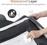 Vista 4 de Cama ortopédica lavable para perros pequeños: cama con cojines de apoyo para perros pequeños y gatos, cama impermeable de espuma tipo caja de Gris