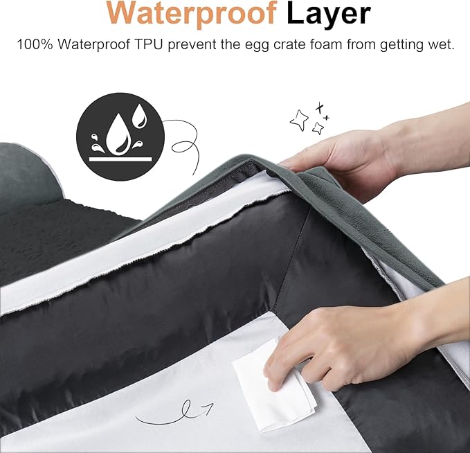 Cama Ortopédica para Perro Mediano Grande Lavable con Borde miniatura 4