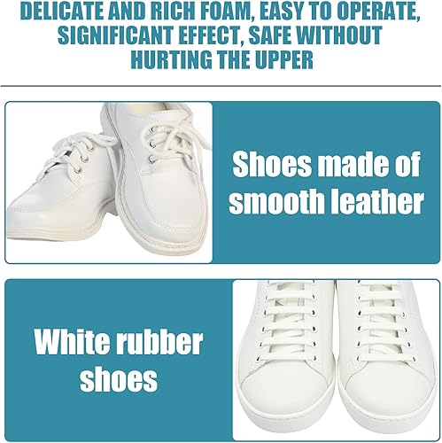 Miniatura 7 de ETUIH Espuma limpiadora de zapatos, limpiador de zapatos fz150, zapatilla de deporte Clean Foam Cream Bubble, kit de limpiador y acondicionador de