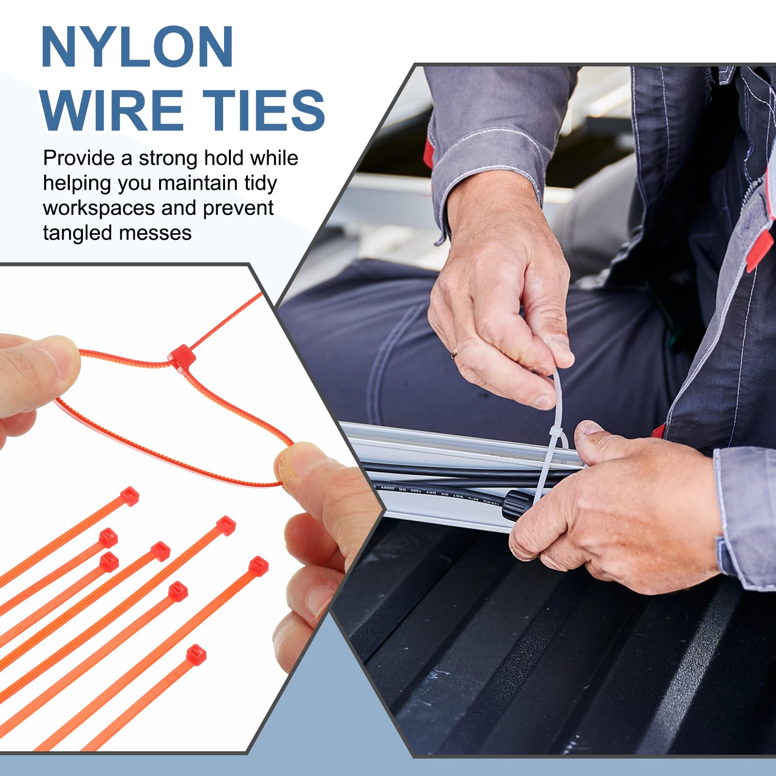 PATIKIL Cable Zip Ties 8 Inch - Image 4