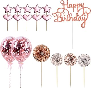 Lambo Cake Star Ballon | Happy Birthday Cake Toppers voor Vrouwen