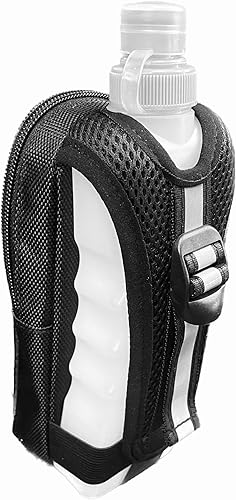 Nico Sports HydroBlast - Botella de agua de mano para correr, 12 onzas de hidratación rápida para correr de larga distancia con soporte de