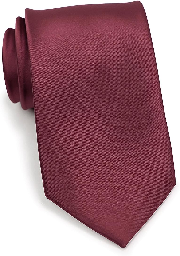 Mens Formal Tie Wholesale Lot of 5 Mens Solid Color Wedding Ties 3.5" Satin Finish