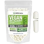 XPRS Nutra Size 1 Empty Capsules - 100 Count Empty Vegan Capsules - Vegetarian Pills - DIY Vegetable Capsule Filling- Veggie Pill Caps for Do-It-Yourself Supplements (White)