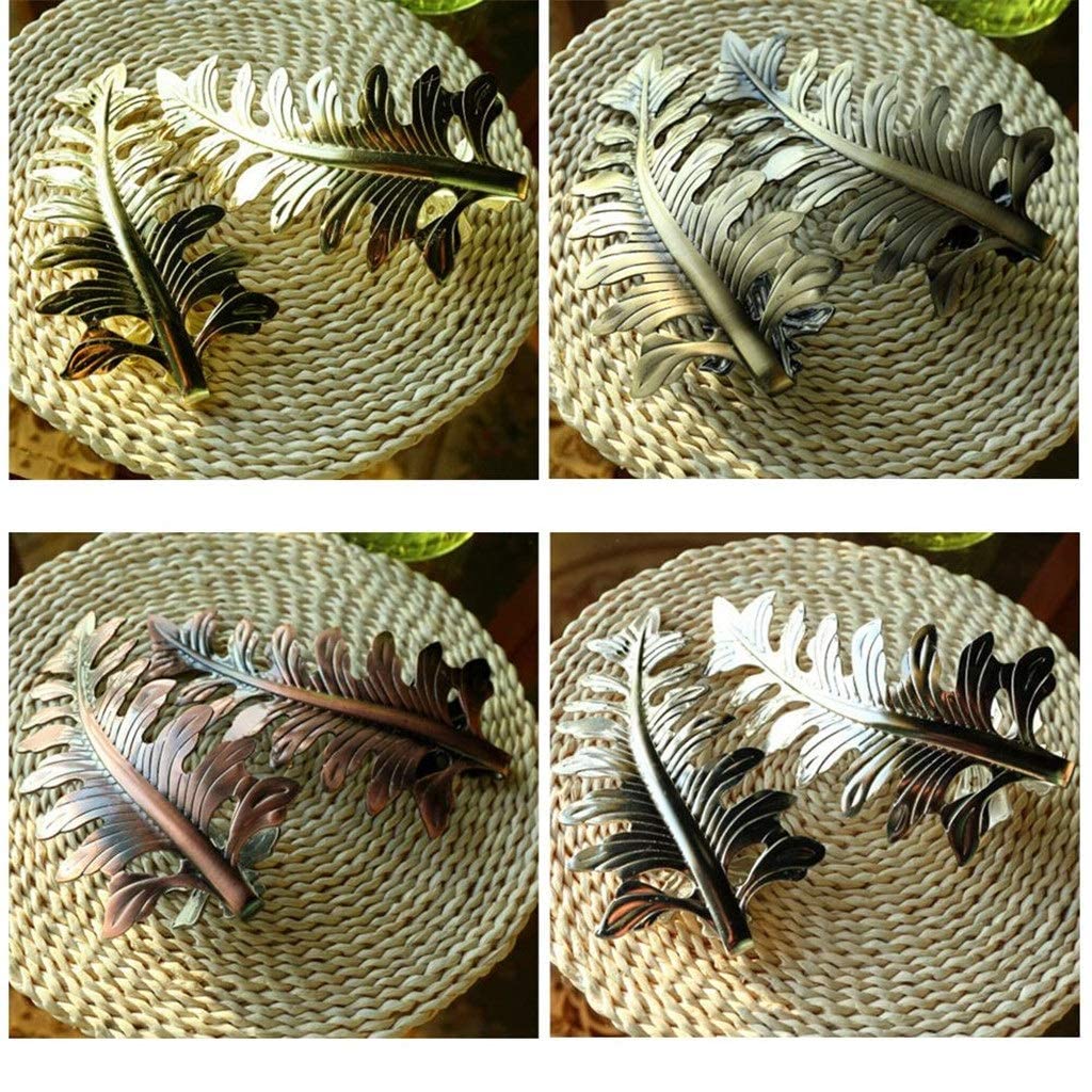 1 Teile/Satz New Big Leaf Stil Vorhang Raffhalter Zurückhalten Halter Messing Quaste Haken Gold Bronze (Color : C) (B)