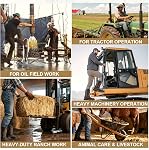 Western Work Boots Steel Toe Cowboy Boots Men Square Toe Waterproof Leather Winter Safety Shoes Botte Travail Homme Brown