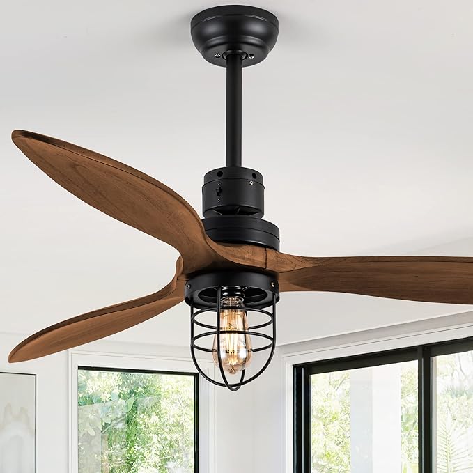 WWM 52 in Farmhouse Outdoor Ceiling Fan with Light, Modern
