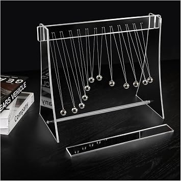 mwater Pendulum Wave,Mach WaveDesktop Decoration for Home, Office, Etc White