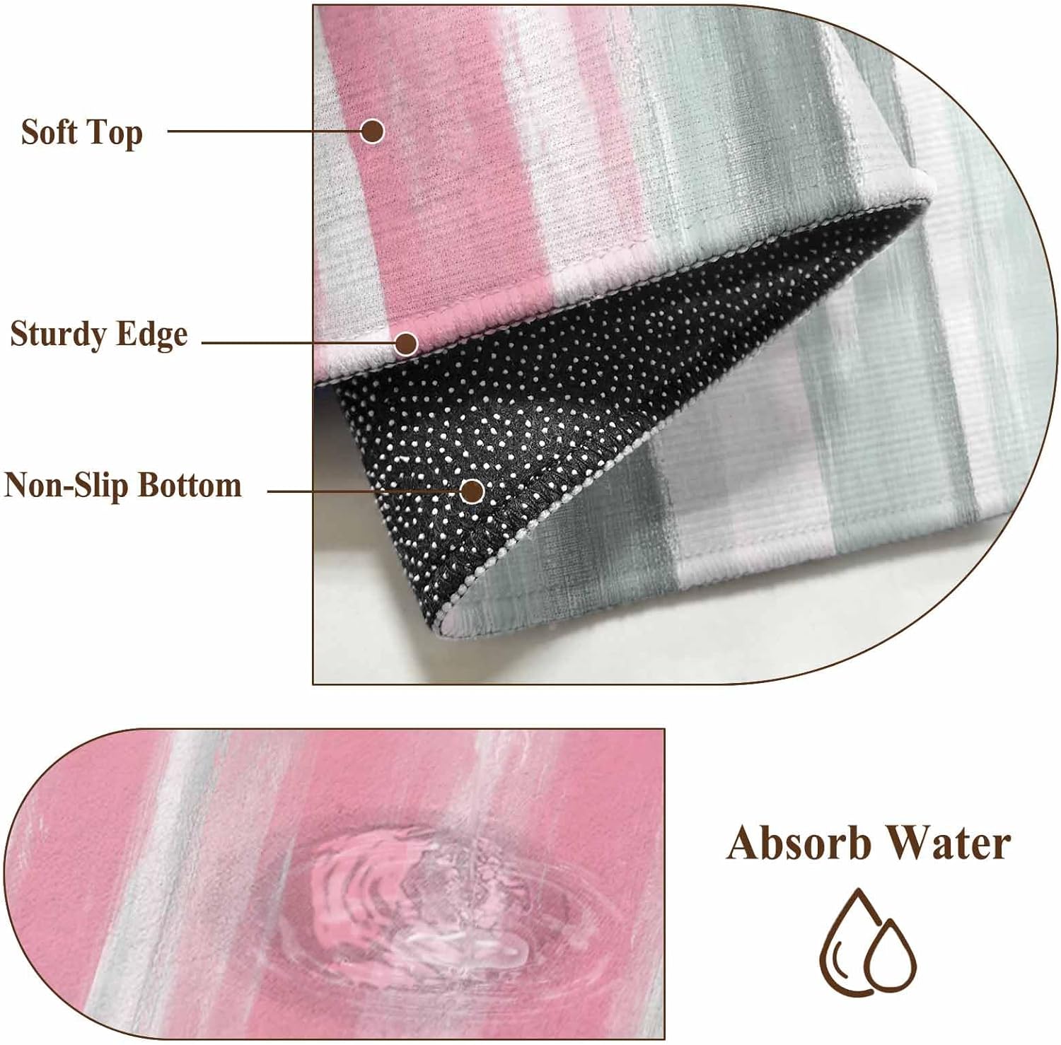 Pink Gray Area Rug 5x8 Washable Rug Non Slip Contemporary Abstract Gradient Aesthetic Large Area Rug Soft Stainresistant Indoor Floor Carpet for Living Room Bedroom Home Office Dining Room Nursery