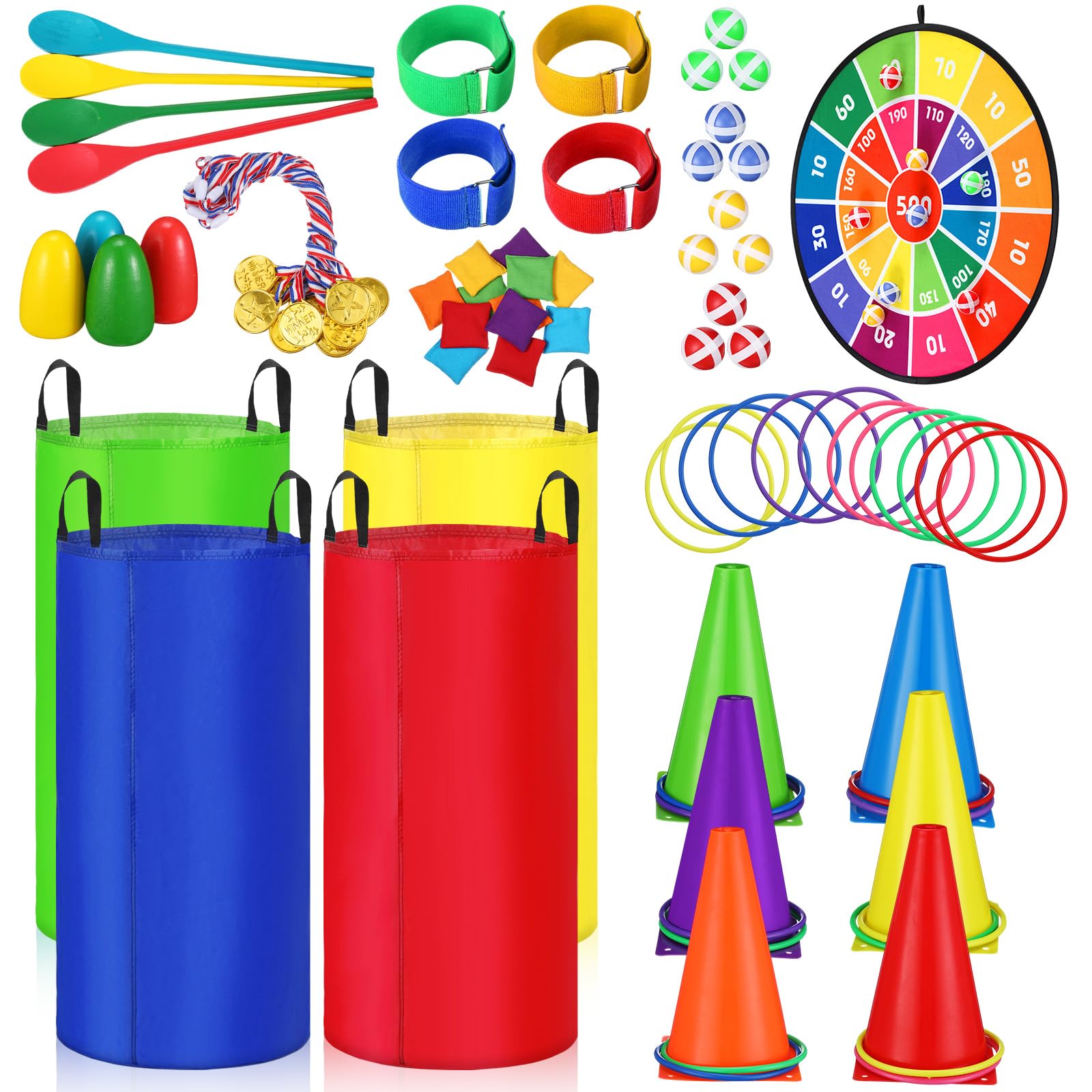 Snapklik.com : Libima 72 Pcs Carnival Games Set Potato Sack Race Bags ...