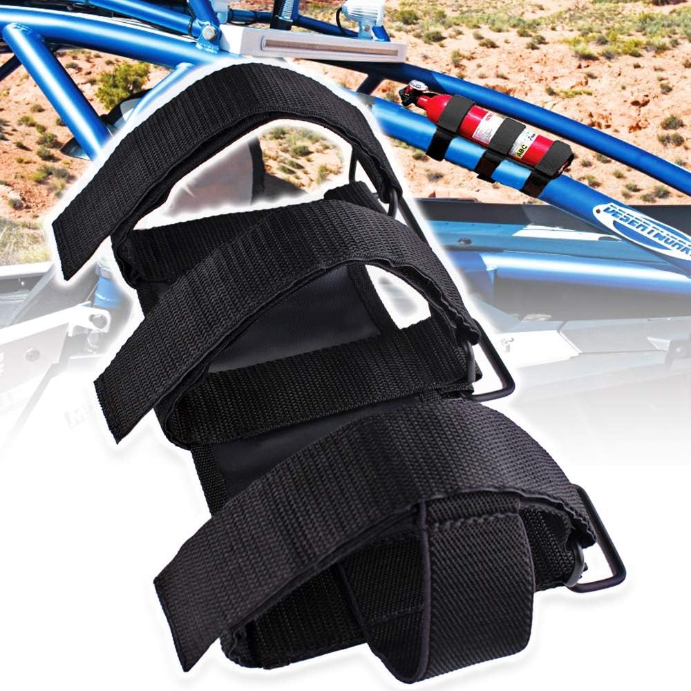 Universal UTV Roll Bar Fire Extinguisher Holder Compatible with Polaris RZR Ranger General 900 1000 XP Maverick X3 - Enhanced Stitching Quick Release