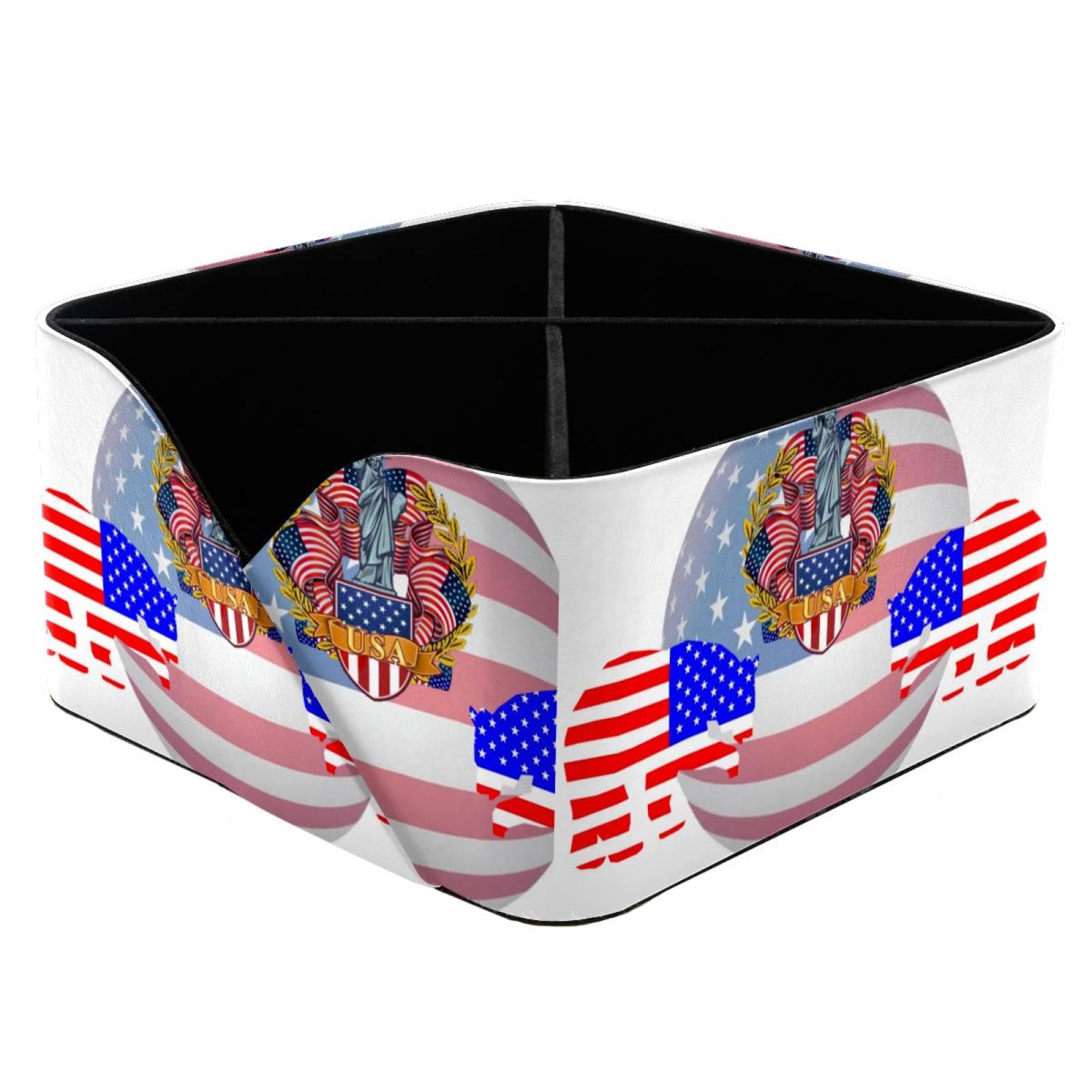 Porte-stylos rectangulaire à double compartiment motif Independence Day