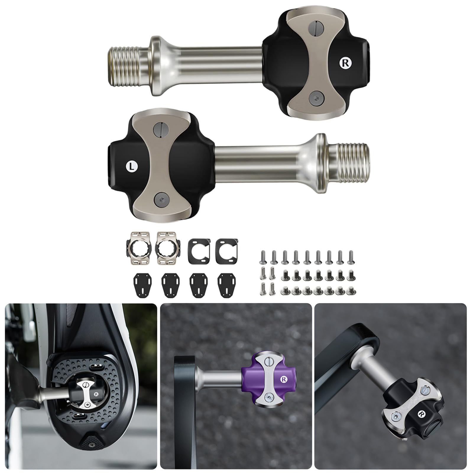 Pedales resistentes de aleación de aluminio con rodamiento sellado, pedal ligero para bicicleta de coche, accesorios de bicicleta, parte de bicicleta de carretera