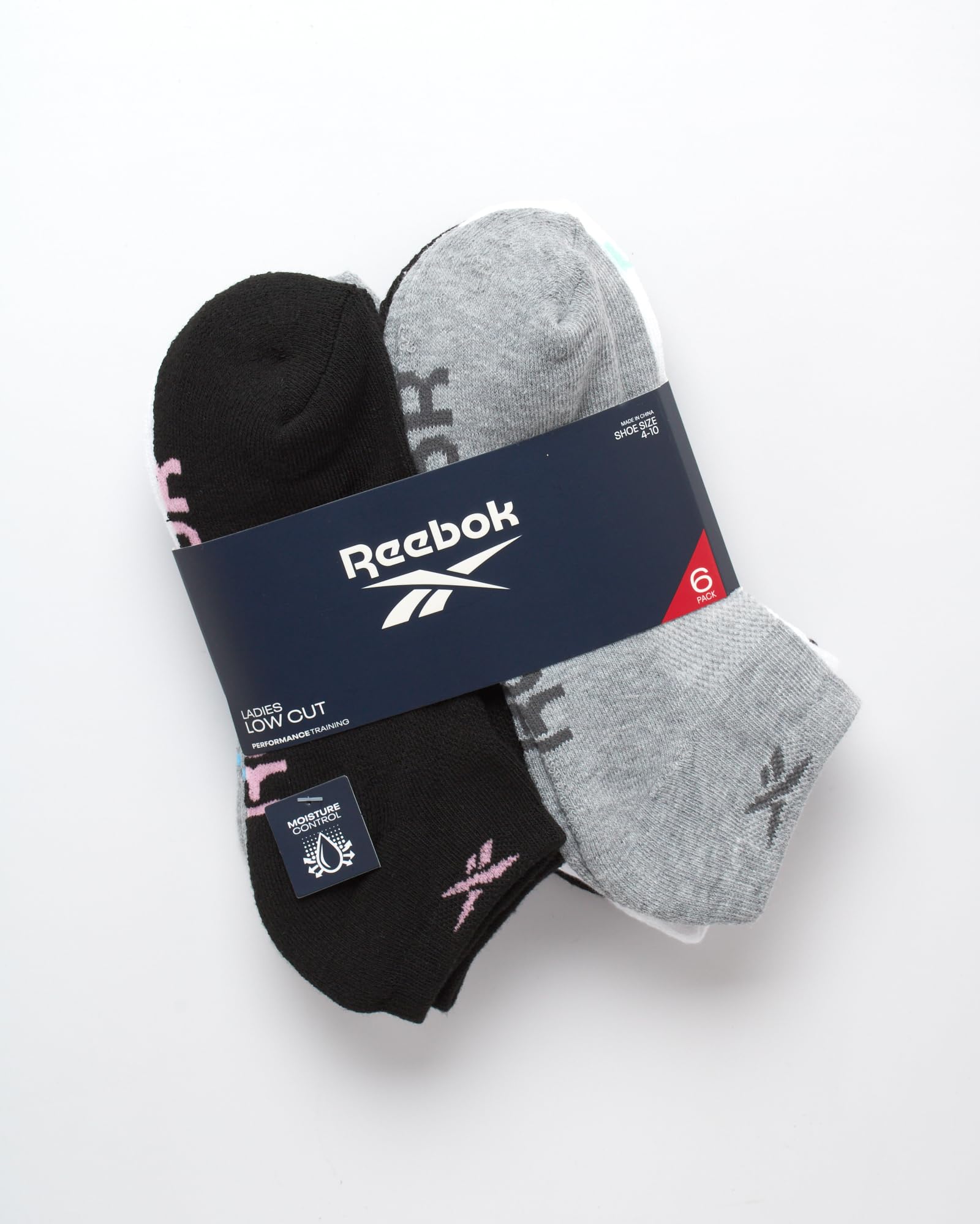 Reebok Damskie skarpety o niskim kroju - 6-pak Performance Cushion Comfort No Show Socks - Oddychające skarpety sportowe dla kobiet (4-10)