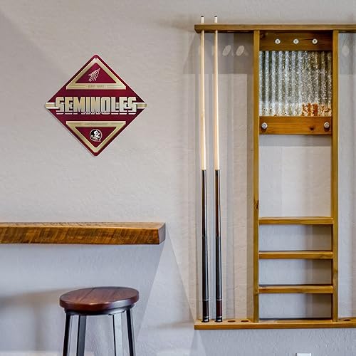 Miniatura 85 de Rico Industries NCAA - Letrero de metal estándar de 16.5 x 16.5 pulgadas, decoración del hogar, dormitorio, oficina, cueva de hombre