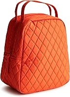 Vera Bradley Women's Premium Cotton Lunch Bag, Koi Orange - Washable, Stylish & Spacious for Daily Adventures
