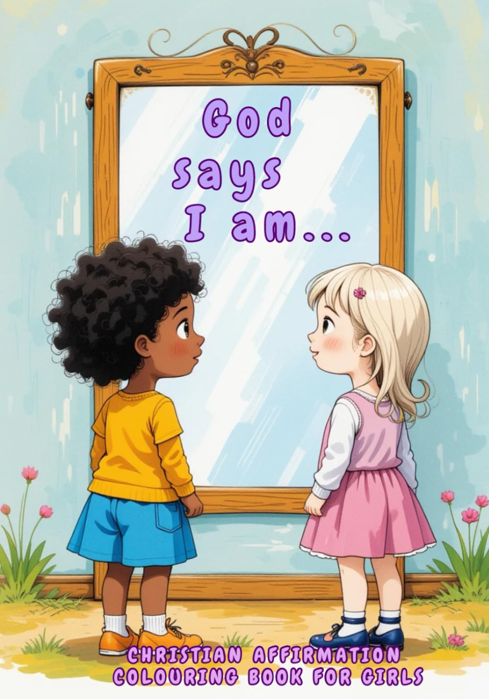 God says I am...: Christian Affirmation Colouring Book for Girls